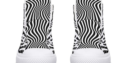 Monochrome Wavy Surface Black And White Curved Lines